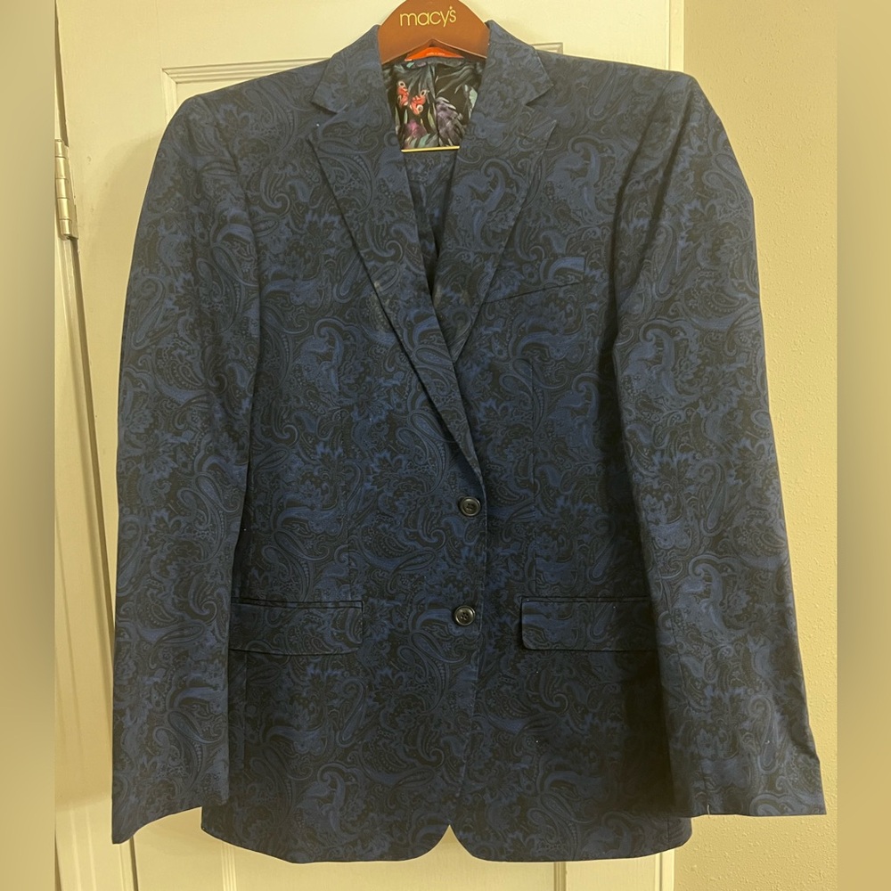Blue and black suit